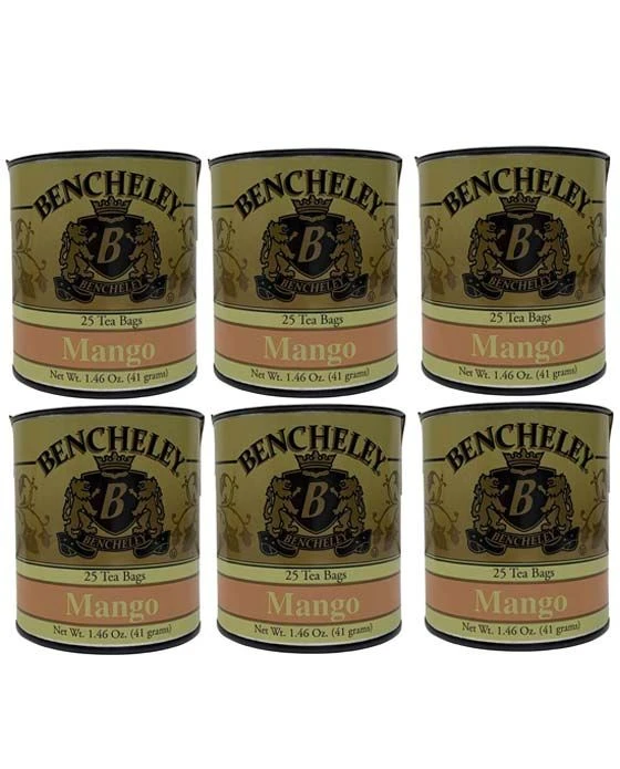 Bencheley Tea Bags, 6/25 Ct Mango Tea 3 Bencheley Tea Bags, 6/25 Ct Mango Tea