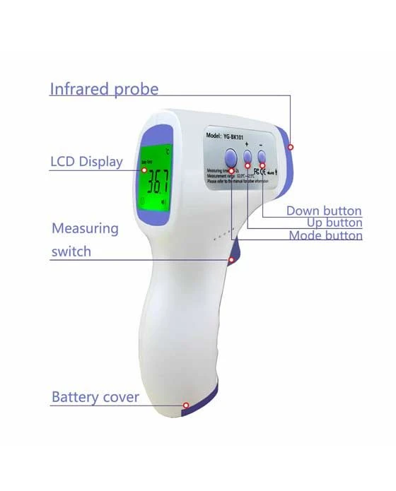 Digital LCD Infrared Thermometer Non-contact Forehead Baby Adult Temperature USA 3 Digital LCD Infrared Thermometer Non-contact Forehead Baby Adult Temperature USA