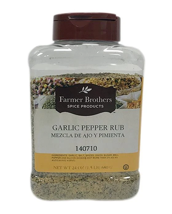 Farmer Brothers Garlic Pepper Rub (1 Bottle/1.5 Lb) 3 Farmer Brothers Garlic Pepper Rub (1 Bottle/1.5 Lb)