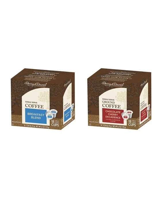 Harry & David Coffee Combo, Breakfast Blend, Chocolate Cherry Decadence 2/18 Ct Box 3 Harry & David Coffee Combo, Breakfast Blend, Chocolate Cherry Decadence 2/18 Ct Box