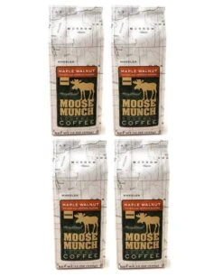 Moose Munch Coffee By Harry & David, Maple Walnut Ground Gourmet Coffee 4 Bags