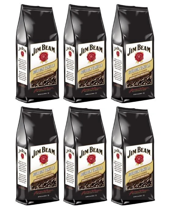 Jim Beam Bourbon Vanilla Bourbon Flavored Ground Coffee, 6 Bags (12 Oz Ea.) 3 Jim Beam Bourbon Vanilla Bourbon Flavored Ground Coffee, 6 Bags (12 Oz Ea.)