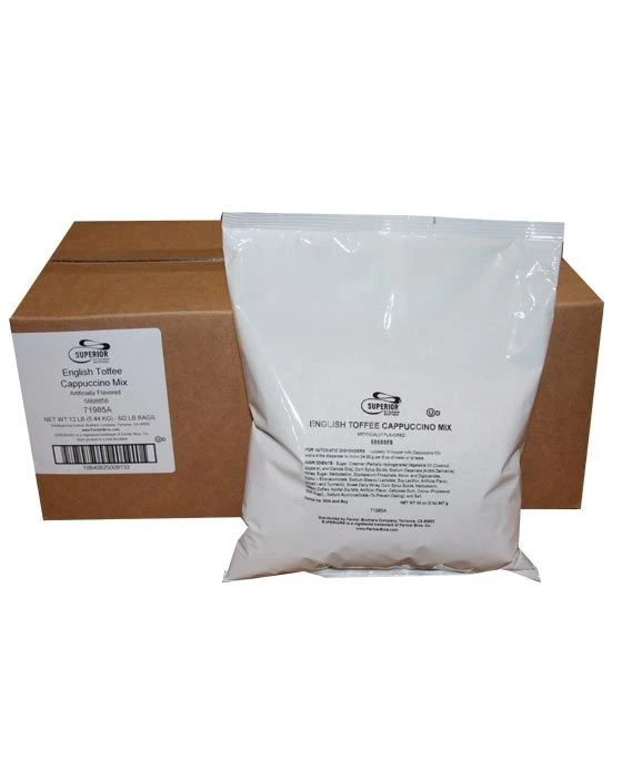 Superior Cappuccino Mix English Toffee 6 Bags (2 Lbs Ea) 3 Superior Cappuccino Mix English Toffee 6 Bags (2 Lbs Ea)