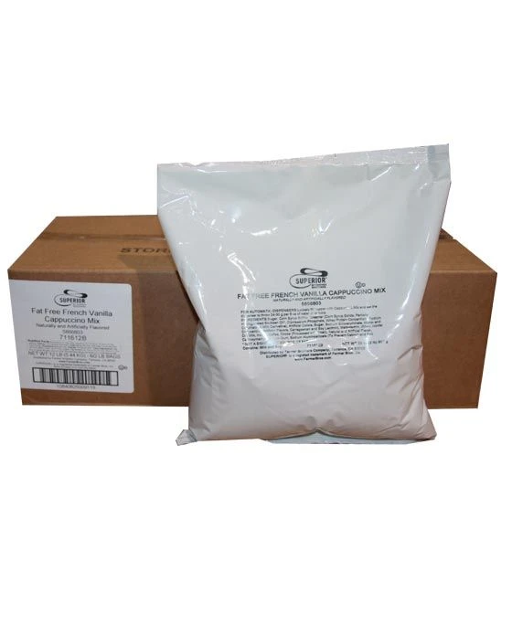 Superior Cappuccino Mix Fat Free French Vanilla 6 Bags (2 Lbs Ea) 3 Superior Cappuccino Mix Fat Free French Vanilla 6 Bags (2 Lbs Ea)