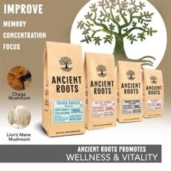 Ancient Roots French Vanilla Flavored Mushroom Coffee By Corim Premium Blends 2/12 Oz Bags 11 Ancient Roots French Vanilla Flavored Mushroom Coffee By Corim Premium Blends 2/12 Oz Bags -Koffee Express Shop ancient roots french vanilla flavored mushroom coffee french vanilla coffee1 1