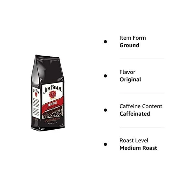 Jim Beam Original Bourbon Flavored Ground Coffee, 6 Bags (12 Oz Ea.) 4 Jim Beam Original Bourbon Flavored Ground Coffee, 6 Bags (12 Oz Ea.) - Image 2