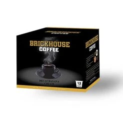 Brickhouse Single Serve Coffee, Decaf Banana Cream, 72 Count -Koffee Express Shop brickhouse decaf banana cream single serve cups 12 count 1 1