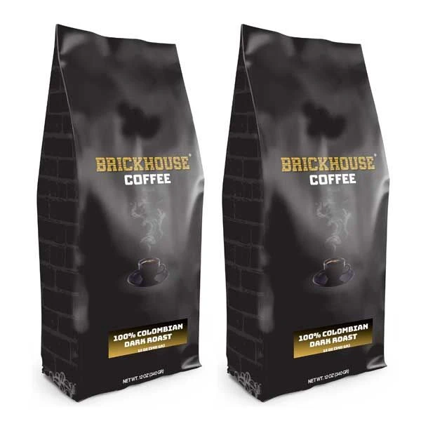 Brickhouse Ground Coffee, BRICKHOUSE Blend: 100% Colombian Dark Roast, 2/12 Oz Bags 3 Brickhouse Ground Coffee, BRICKHOUSE Blend: 100% Colombian Dark Roast, 2/12 Oz Bags