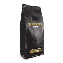 Brickhouse Ground Coffee, Milk Chocolate Caramel, 4/12 Oz Bags 5 Brickhouse Ground Coffee, Milk Chocolate Caramel, 4/12 Oz Bags -Koffee Express Shop brickhouse ground coffee milk chocolate caramel 12oz bag