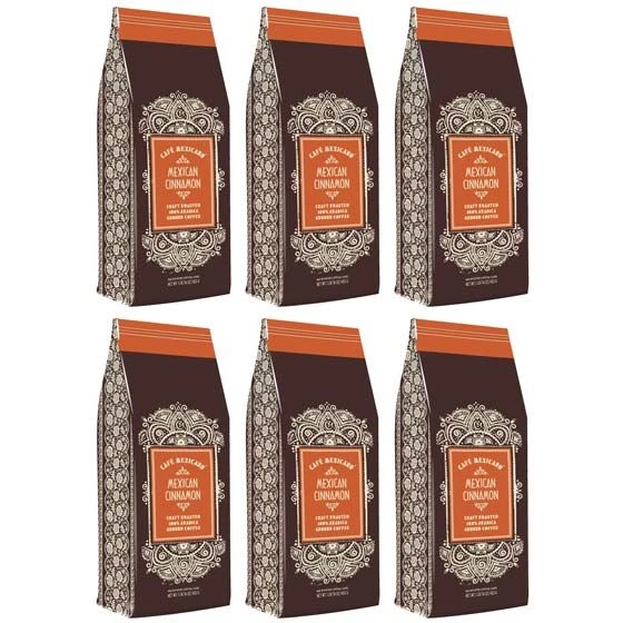Cafe Mexicano Ground Coffee, Mexican Cinnamon, 1 Lb Bag (6 Pack) 3 Cafe Mexicano Ground Coffee, Mexican Cinnamon, 1 Lb Bag (6 Pack)