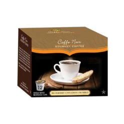 Caffe Noir Gourmet Coffee Blueberry Cinnamon, Single Serve Beverage Cups, 6 Box 12 Count Each -Koffee Express Shop caffe noir gourment coffee blueberry cinnamon 12 ct