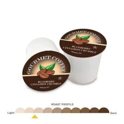 Caffe Noir Gourmet Coffee Blueberry Cinnamon, Single Serve Beverage Cups, 6 Box 12 Count Each -Koffee Express Shop caffenoirbluberry 1