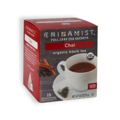China Mist - Chai Organic Black Full Leaf Tea Sachet, 2 Boxes 15 Count Each 7 China Mist - Chai Organic Black Full Leaf Tea Sachet, 2 Boxes 15 Count Each -Koffee Express Shop china mist chai organic black full leaf tea sachet 15 count box 1