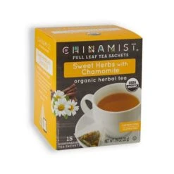 China Mist - Organic Sweet Herbs With Chamomile Herbal Tea Sachets, 2 Box 15 Count Each -Koffee Express Shop china mist organic sweet herbs with chamomile herbal tea sachets 15 count box 1 1