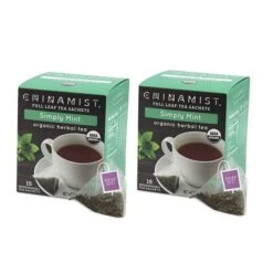 China Mist - Simply Mint Herbal Full Leaf Tea Sachet, 2 Boxes 15 Count Each