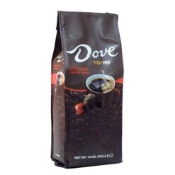 Dove Dark Chocolate, Naturally And Artificially Flavored Ground Coffee, 6/10 Oz Bags -Koffee Express Shop dove dark chocolate naturally and artificially flavored ground coffee 10 oz bag 1 1 1