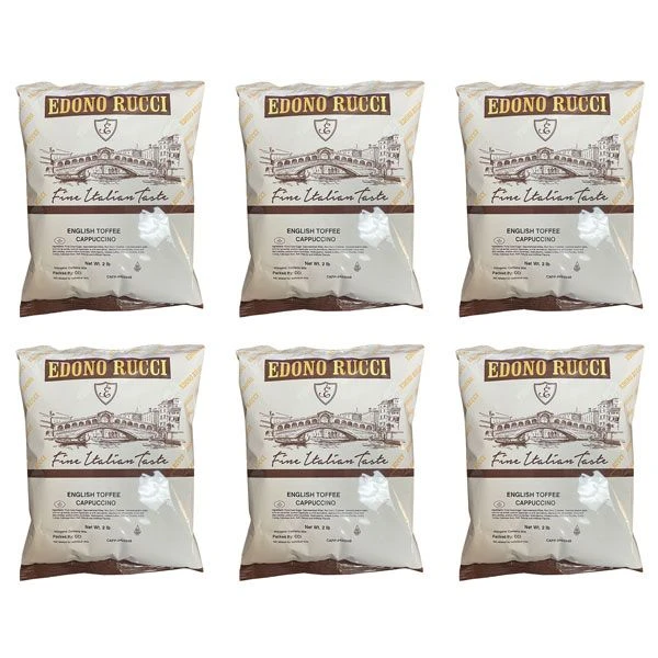 Edono Rucci English Toffee Cappuccino Mix, 6/2 Lbs Bags 3 Edono Rucci English Toffee Cappuccino Mix, 6/2 Lbs Bags