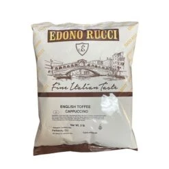 Edono Rucci English Toffee Cappuccino Mix, 4 Bags (2 Lb Each) 5 Edono Rucci English Toffee Cappuccino Mix, 4 Bags (2 Lb Each) -Koffee Express Shop edono rucci english toffee cappuccino mix 2 lb bag 1 1