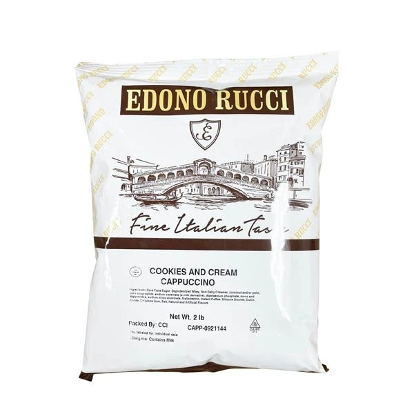 Edono Rucci Cookies And Cream Powdered Cappuccino Mix, 2 Bags( 2 Lbs Each) - Image 2