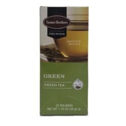 Farmer Brothers Premium: Green Tea, 2/25 Ct Tea Boxes 9 Farmer Brothers Premium: Green Tea, 2/25 Ct Tea Boxes -Koffee Express Shop fbgreentean2 2