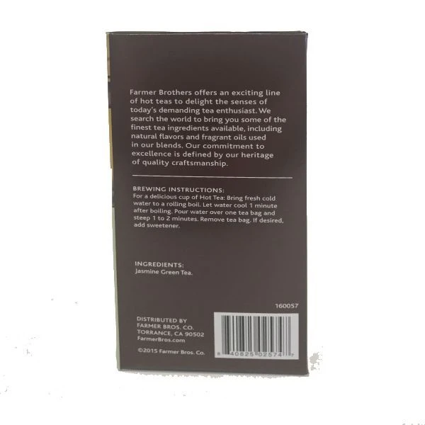 Farmer Brothers Premium Jasmine Green Hot Tea, 2/25 Ct Tea Boxes 6 Farmer Brothers Premium Jasmine Green Hot Tea, 2/25 Ct Tea Boxes - Image 4