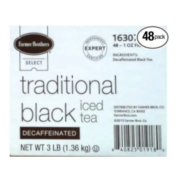 Farmer Brothers Black Iced Tea Decaffeinated, 48-1 OZ Filter Packs 3 Farmer Brothers Black Iced Tea Decaffeinated, 48-1 OZ Filter Packs