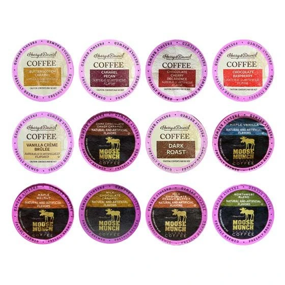 Harry & David And Moose Munch Single Serve Coffee Sampler, 12 Flavors (3 Cups Each) 3 Harry & David And Moose Munch Single Serve Coffee Sampler, 12 Flavors (3 Cups Each)