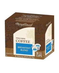Harry & David Breakfast Blend Coffee Single Serve Cups, 4/18 Count -Koffee Express Shop harry david breakfast blend single serve coffee 18 count 1