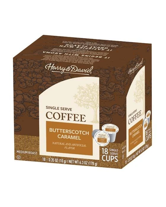 Harry & David Butterscotch Caramel Single Serve Coffee,4/18 Count 4 Harry & David Butterscotch Caramel Single Serve Coffee,4/18 Count - Image 2