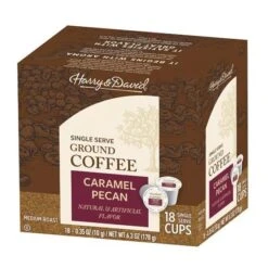 Harry & David Caramel Pecan Single Serve Coffee, 4/18 Count -Koffee Express Shop harry david caramel pecan medium roast single serve coffee 1