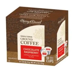 Harry & David Chocolate Raspberry Single Serve Cups, 4/18 Count -Koffee Express Shop harry david chocolate raspberry single serve cups 1 box 1