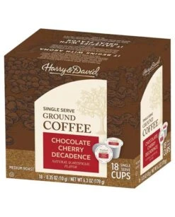 Harry & David Chocolate Cherry Decadence Single Serve Coffee, 2/18 Count -Koffee Express Shop harry david chocolate cherry decadence single serve coffee