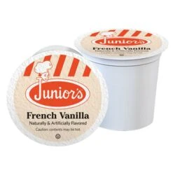 Junior's Most Fabulous French Vanilla, Medium Roast Single Single Serve 100 Ct -Koffee Express Shop juniors most fabulous french vanilla medium roast single single serve 100 ct