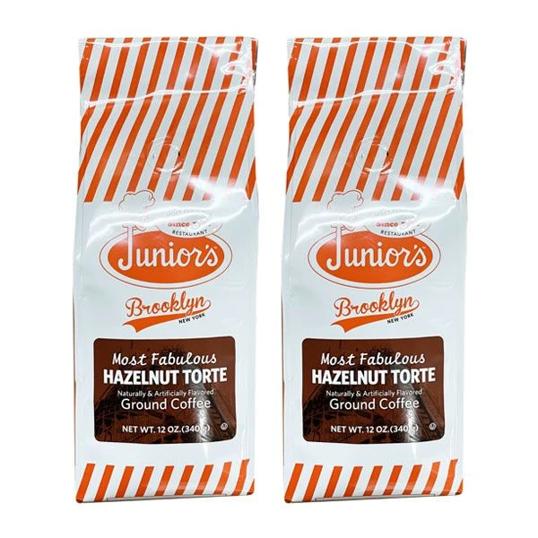 Junior's Most Fabulous Hazelnut Torte, Medium Roast Ground Coffee, 2/12 Oz Bags 3 Junior's Most Fabulous Hazelnut Torte, Medium Roast Ground Coffee, 2/12 Oz Bags