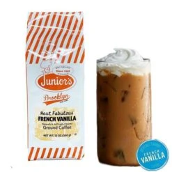 Junior's Most Fabulous French Vanilla, Medium Roast Ground Coffee, 4/12 Oz Bags -Koffee Express Shop juniorsfrenchvaniila 2