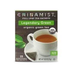 China Mist - Legendary Green Organic Black Full Leaf Tea Sachet, 15 Count Box 7 China Mist - Legendary Green Organic Black Full Leaf Tea Sachet, 15 Count Box -Koffee Express Shop legendarygreen teasachet packet 1 2