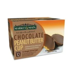 Market & Main Chocolate Peanut Butter Single Serve Coffee Cups, 2 Boxes (24 Cups) 10 Market & Main Chocolate Peanut Butter Single Serve Coffee Cups, 2 Boxes (24 Cups) -Koffee Express Shop market main chocolate peanut butter cup ground coffee single serve cups 1box 12cups 2
