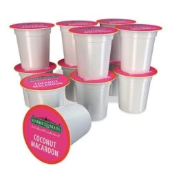 Market & Main Coconut Macaroon Single Serve Coffee Cups, 6 Boxes (72 Cups) 12 Market & Main Coconut Macaroon Single Serve Coffee Cups, 6 Boxes (72 Cups) -Koffee Express Shop market main onecup coconut macaroon compatible with keurig k cup brewers 12 count1 1