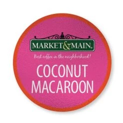 Market & Main Coconut Macaroon Single Serve Coffee Cups, 6 Boxes (72 Cups) 13 Market & Main Coconut Macaroon Single Serve Coffee Cups, 6 Boxes (72 Cups) -Koffee Express Shop market main onecup coconut macaroon compatible with keurig k cup brewers 12 count2 1
