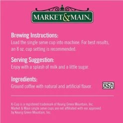 Market & Main Coconut Macaroon Single Serve Coffee Cups, 2 Boxes (24 Cups) -Koffee Express Shop market main onecup coconut macaroon compatible with keurig k cup brewers 12 count5 2