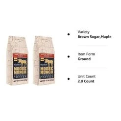 Harry & David Moose Munch Maple Brown Sugar Ground Gourmet Coffee 2 Bags -Koffee Express Shop mbs1