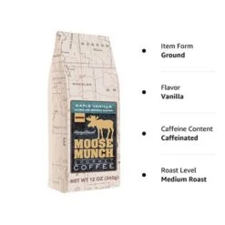 Harry & David Maple Vanilla Moose Munch Gourmet Coffee 4 Bags -Koffee Express Shop mm 1