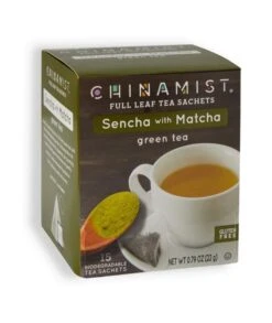 China Mist Sencha With Matcha Green Tea Sachets, 2 Boxes 15 Count Each - Biodegradable And Individually Wrapped -Koffee Express Shop sencha matcha sachets 616x730 1