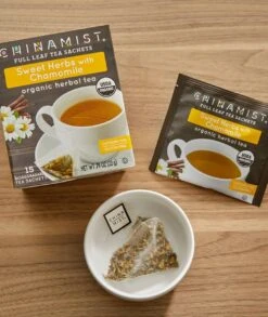 China Mist - Organic Sweet Herbs With Chamomile Herbal Tea Sachets, 4 Box 15 Count Each -Koffee Express Shop sweetherb chamomile 2 1 1 1
