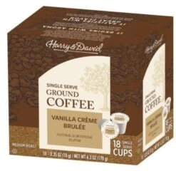 Harry & David Coffee Combo, Breakfast Blend, Vanilla Creme Brulee 2/18 Ct Boxes -Koffee Express Shop vanillacremebruclee